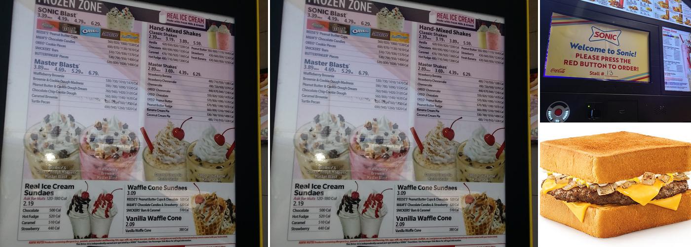 Sonic Drive-In Menu
