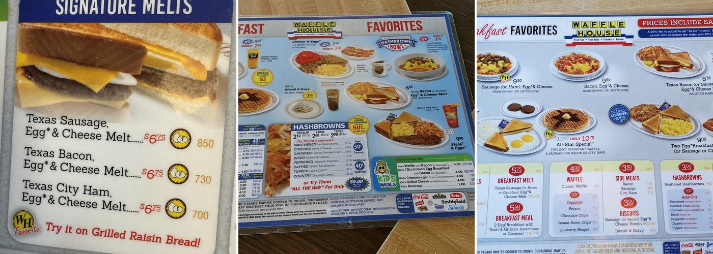 Waffle House Menu