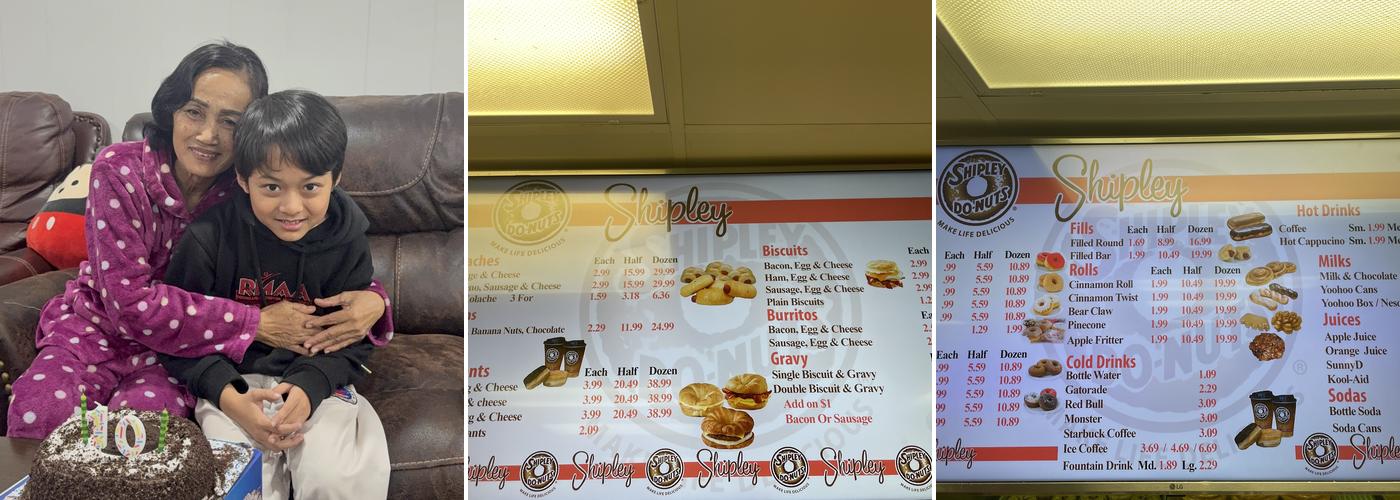 Shipley Do-Nuts Menu