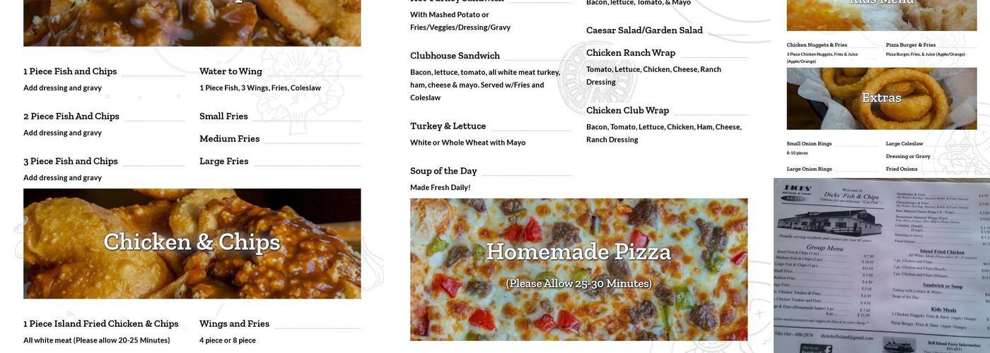 Dicks’ Fish and Chips Menu