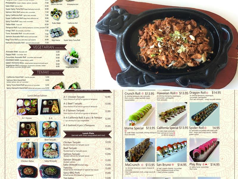 Chacho Sushi Menu
