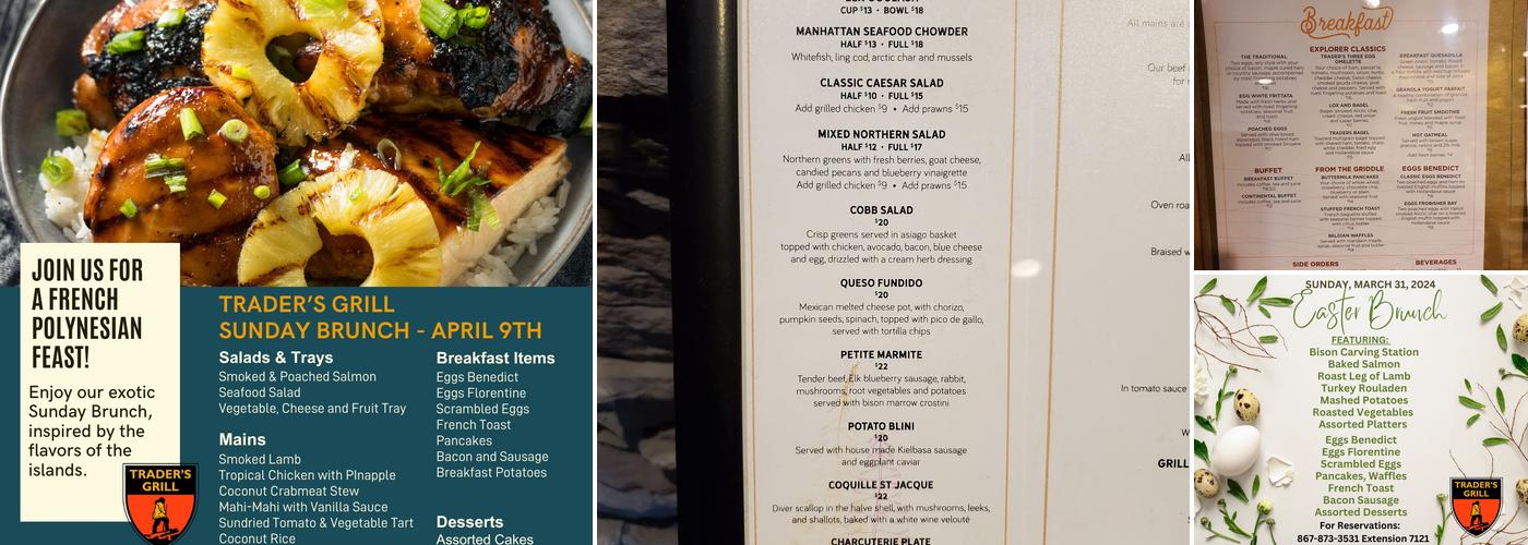 Trader’s Grill Menu