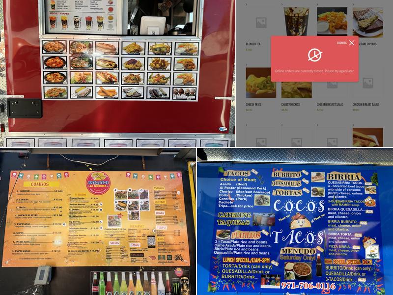 Bobablastic Menu