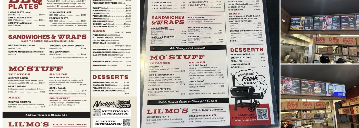 Smokey Mo's BBQ Menu