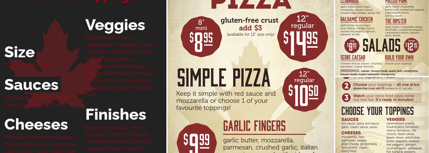 Score Pizza Menu