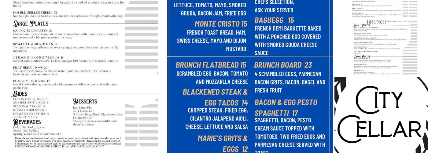 City Cellar Menu
