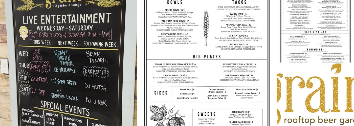 Grain Menu