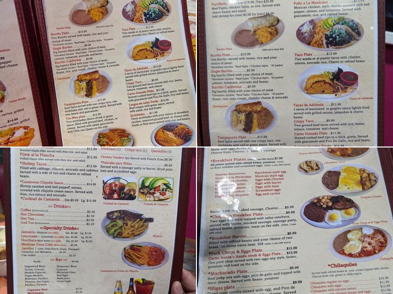 Taqueria Chapala Menu