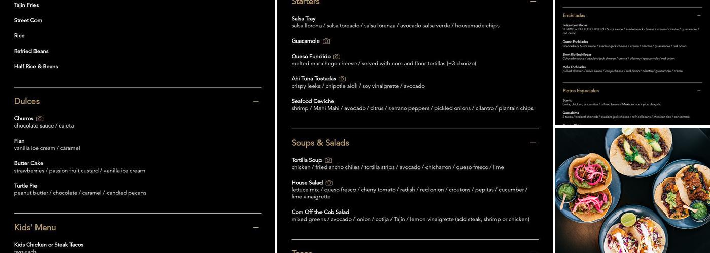 La Popular Austin Menu