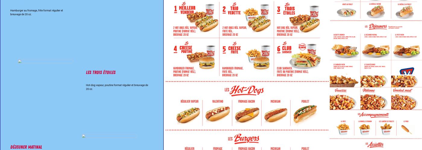 Valentine Rivière-Héva Menu