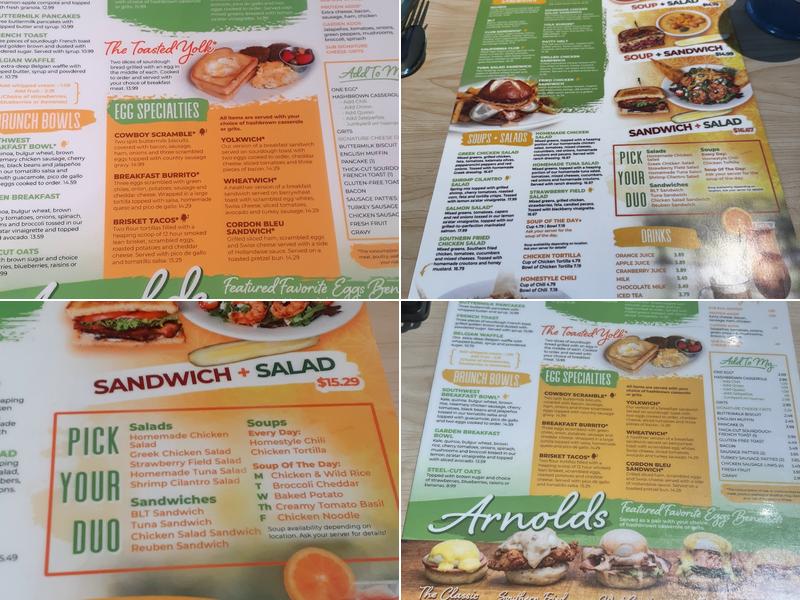 The Toasted Yolk Cafe- Waco Menu