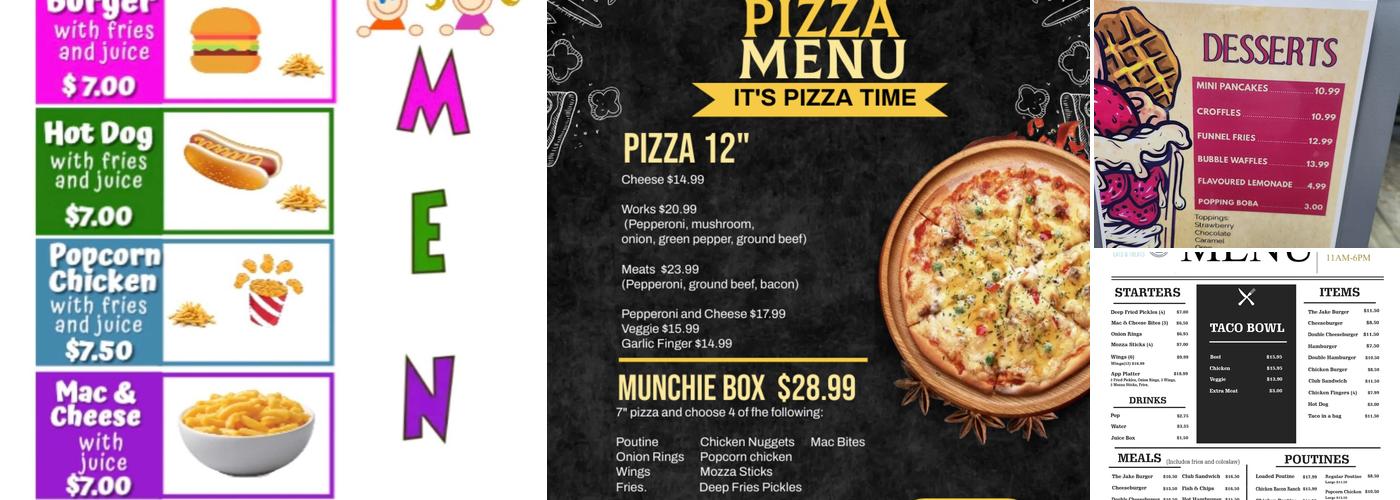 Sofia's Eats & Treats Menu