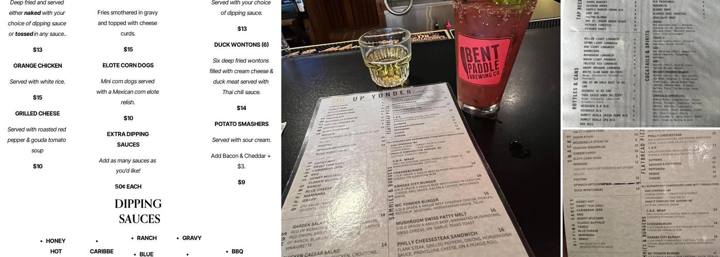 Up Yonder Menu