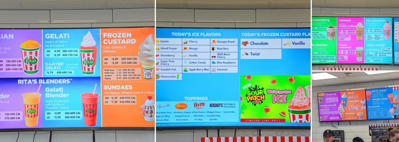 Rita's Italian Ice & Frozen Custard Menu