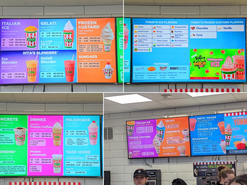 Rita's Italian Ice & Frozen Custard Menu