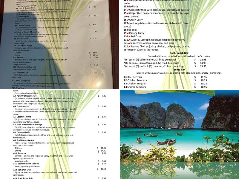 Lemongrass Thai & Sushi 3 Menu