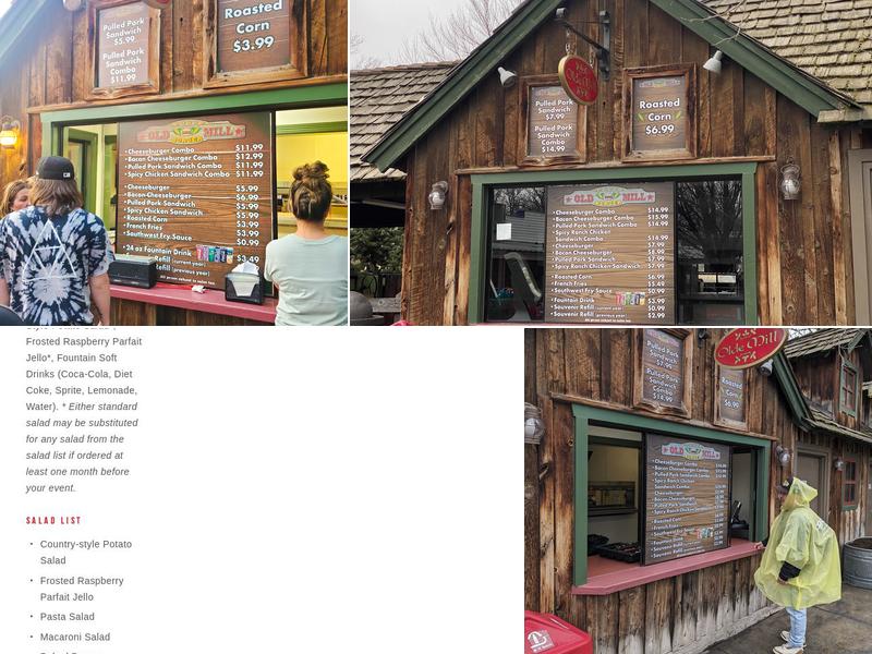 Olde Mill Menu