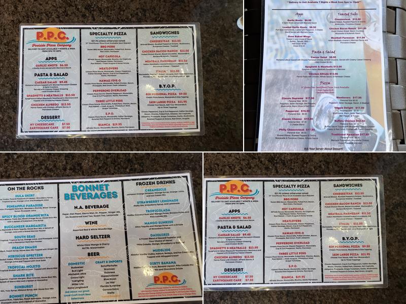 La Cocina Pizzeria Pool and Bar Menu