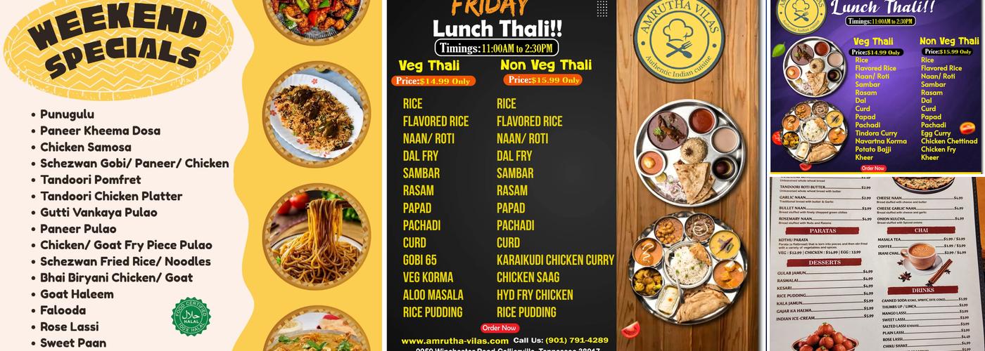 Amrutha Vilas Menu