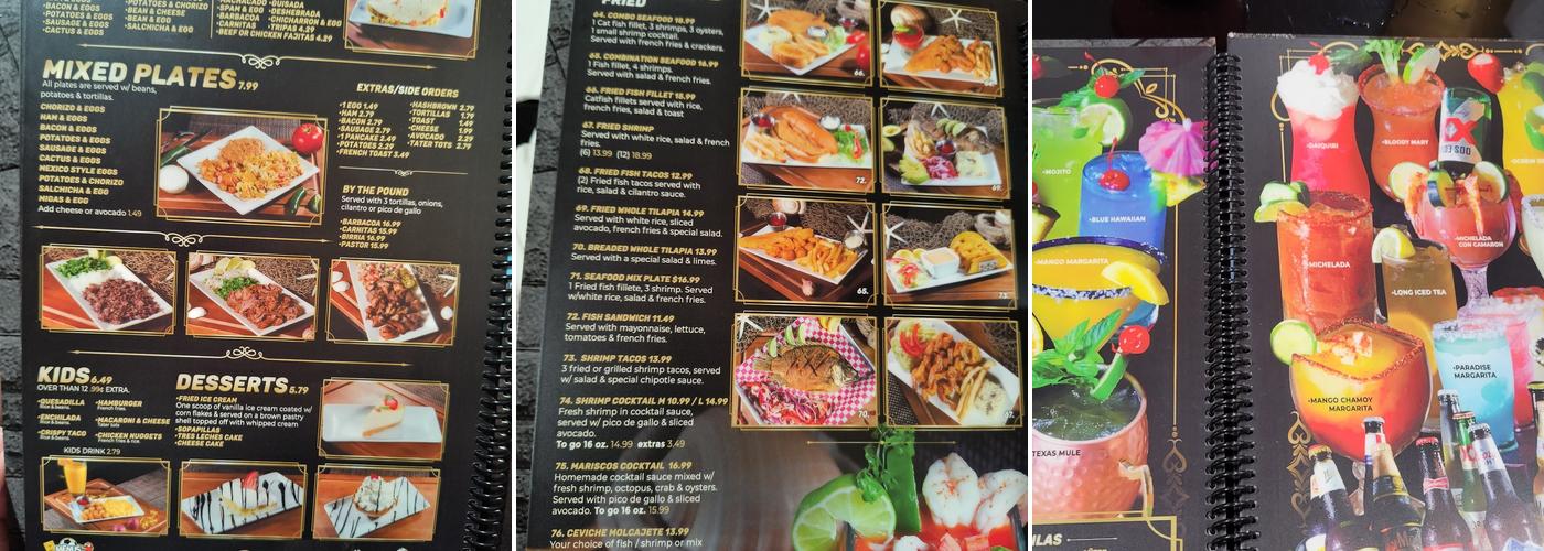 Mi Tequila Mexican Bar & Grill Menu