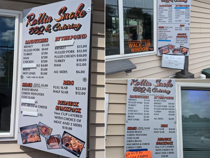 Rollin Smoke BBQ & Catering Menu
