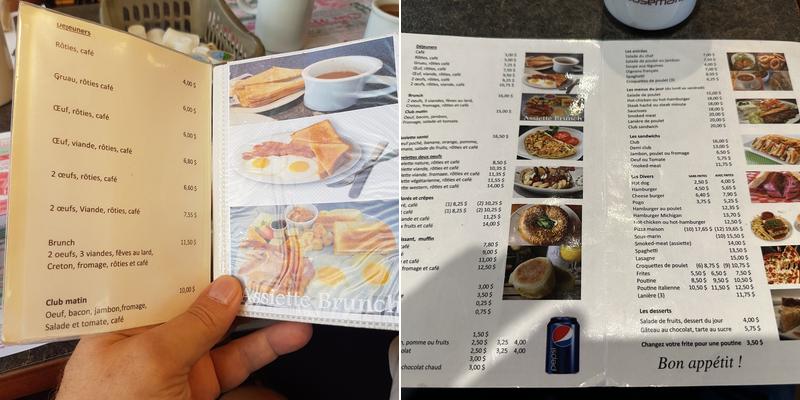 Restaurant Chez Manon Menu