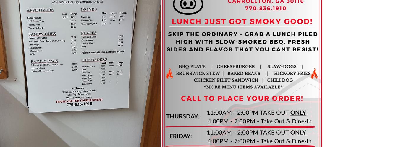 Young's Bbq Menu