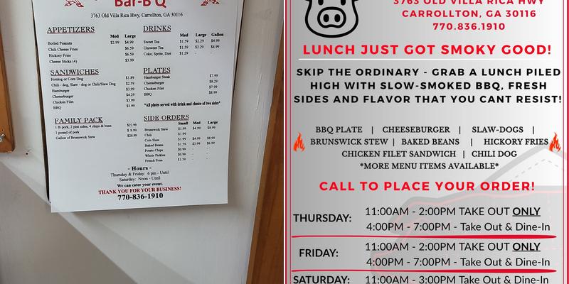 Young's Bbq Menu