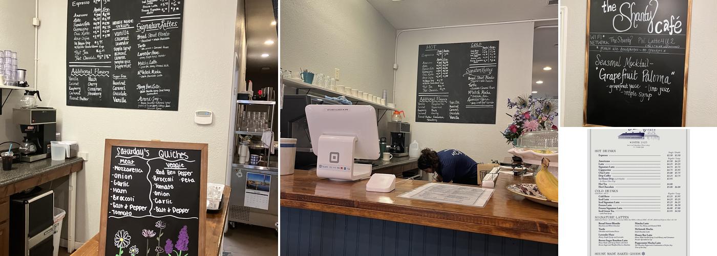 The Shanty Cafe Menu