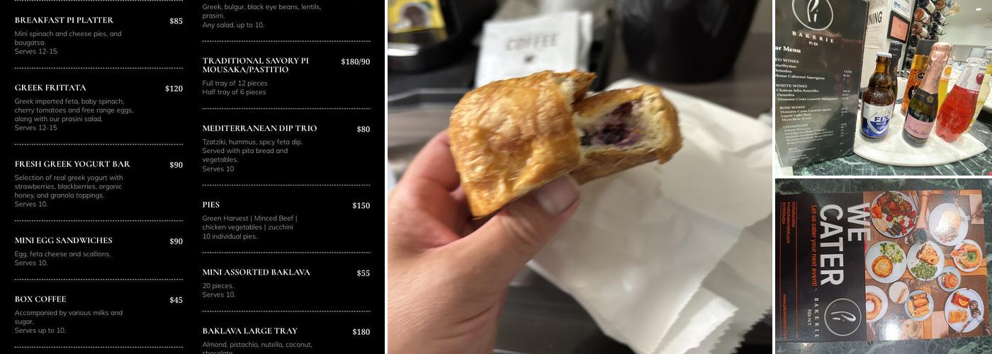 Pi Bakerie Menu