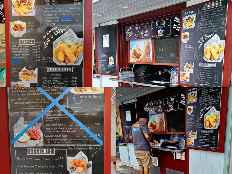 Island fish and chips Menu