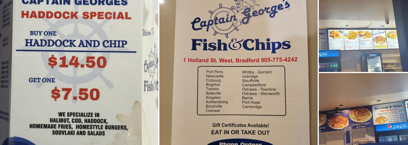 Captain George's Menu