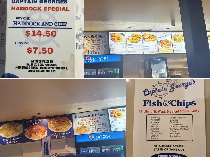 Captain George's Menu
