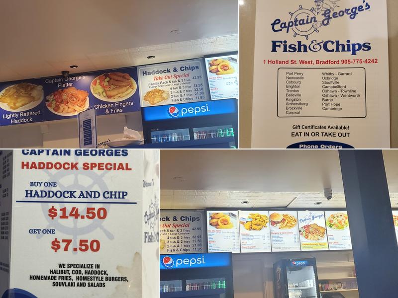 Captain George's Menu