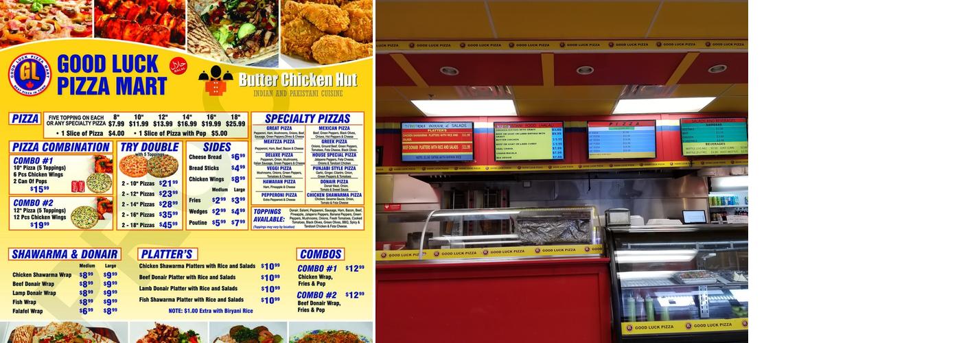 Good Luck Pizza Menu