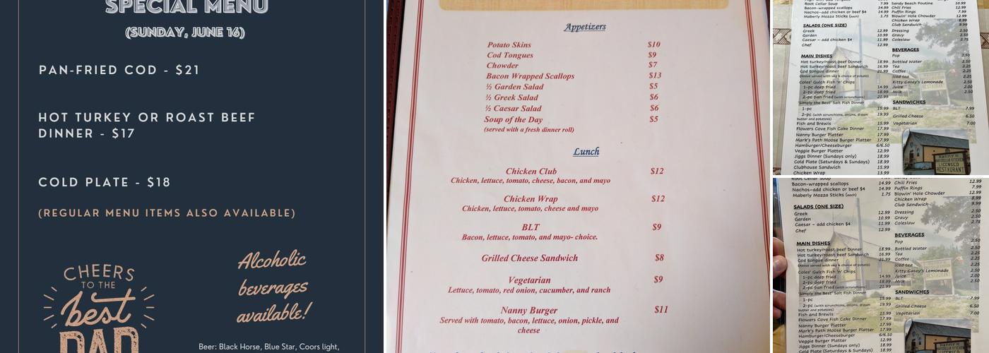 Nanny's Root Cellar Kitchen Menu