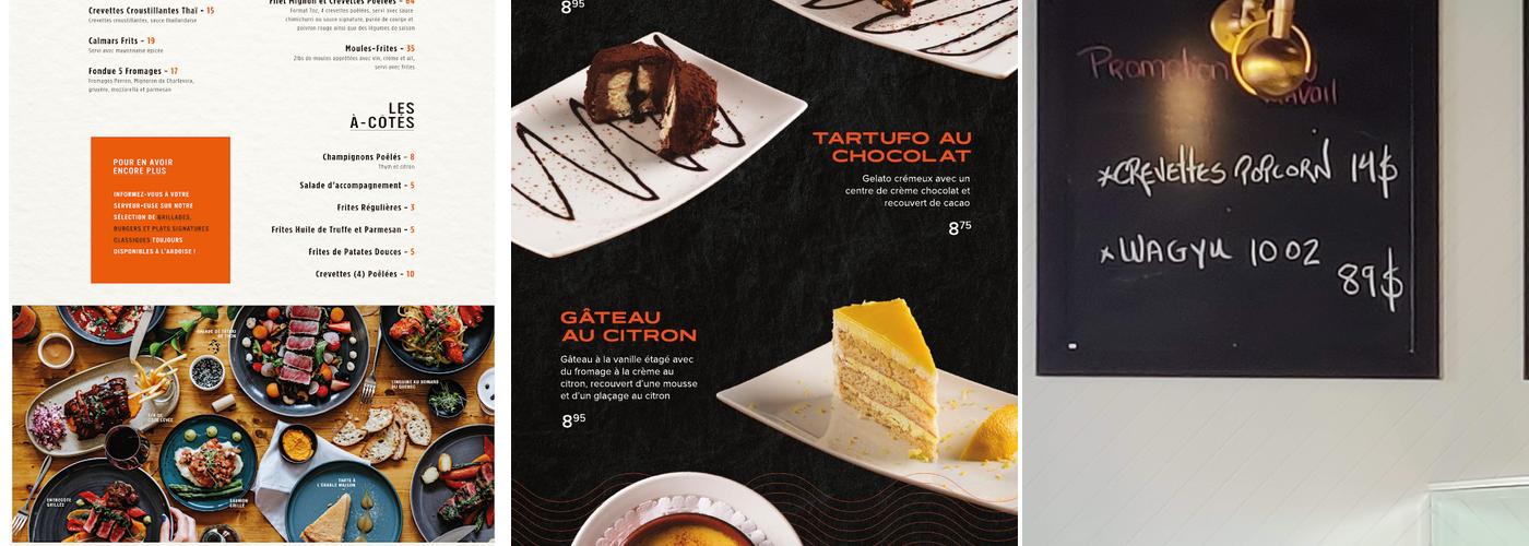 Entre-Côte Riverin Menu