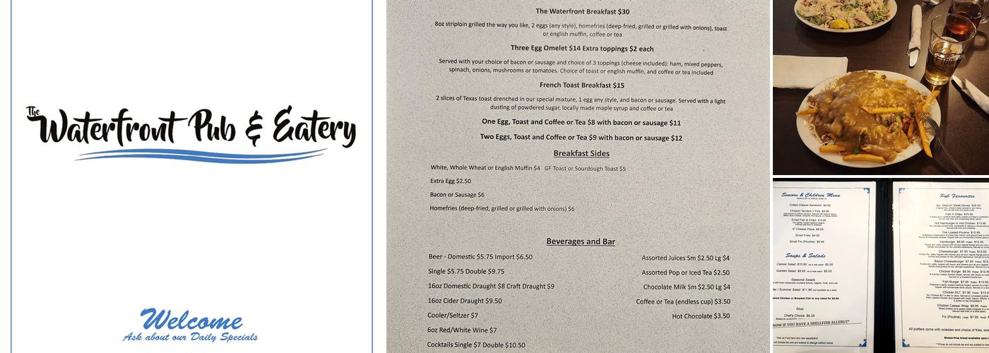 The Waterfront Pub Menu