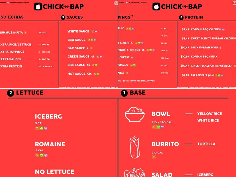 Chick-N-Bap (Binghamton University) Menu