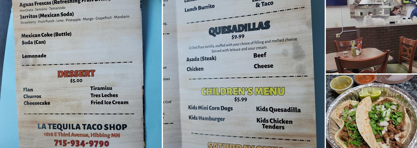 La Tequila Taco Shop Menu