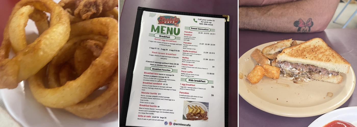 Ernie’s Cafe Menu