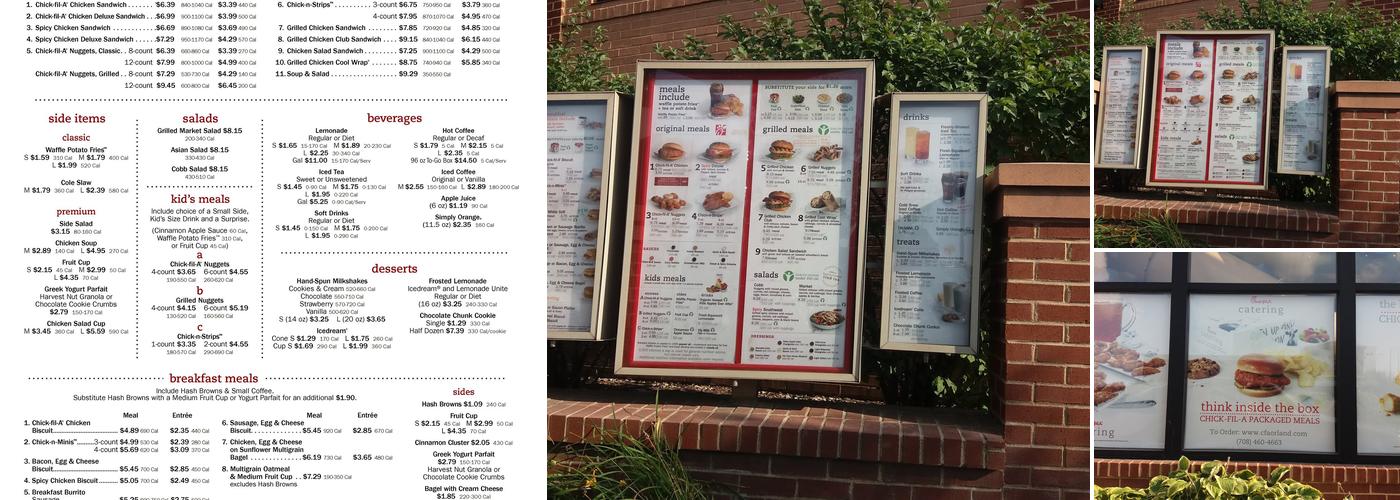 Chick-fil-A Menu