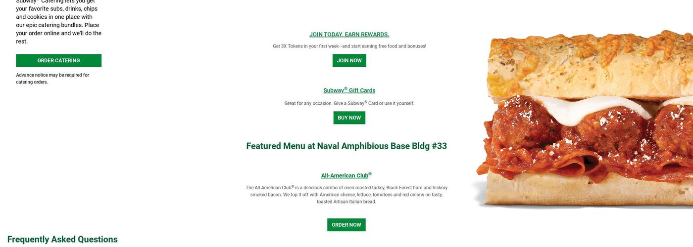 Subway Menu