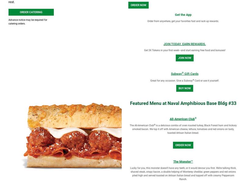 Subway Menu