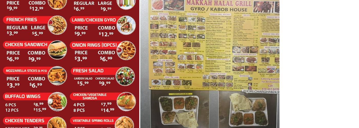 Makkah Halal Meat & Gyro Menu