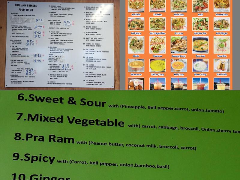 Denali Thai Food Menu