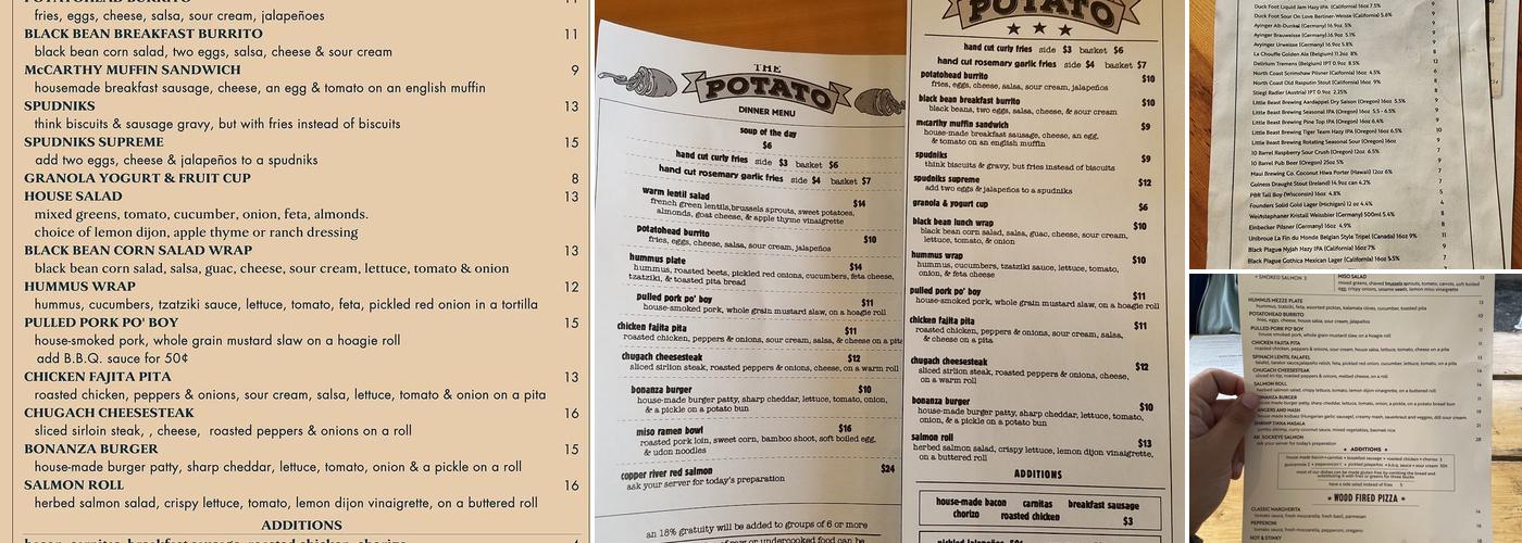 The Potato Menu