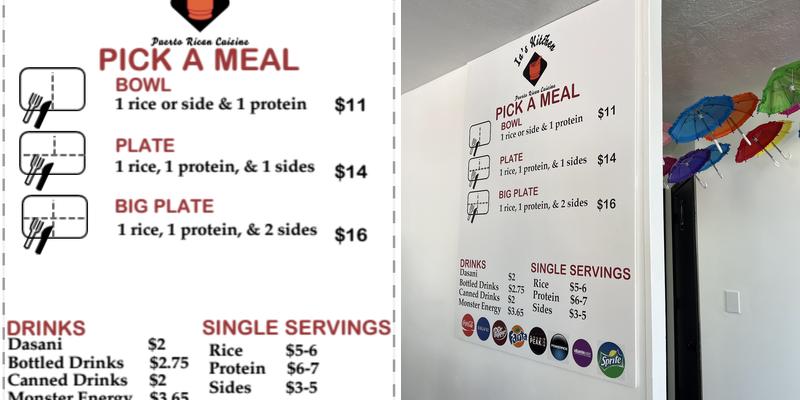 Ia’s Kitchen Puerto Rican Cuisine Menu