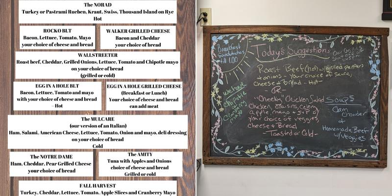 Norad Cafe Menu