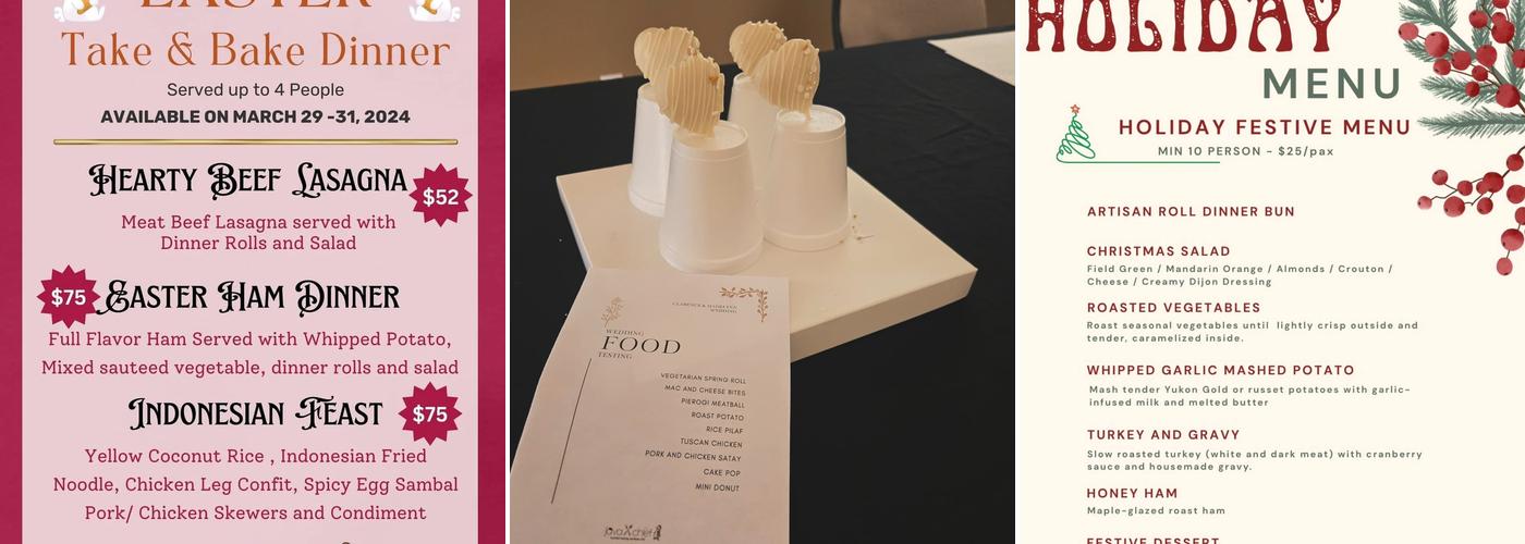 java chef catering Menu